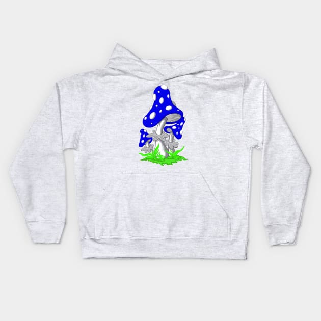 Blue Toadstool Kids Hoodie by TheEndDesign